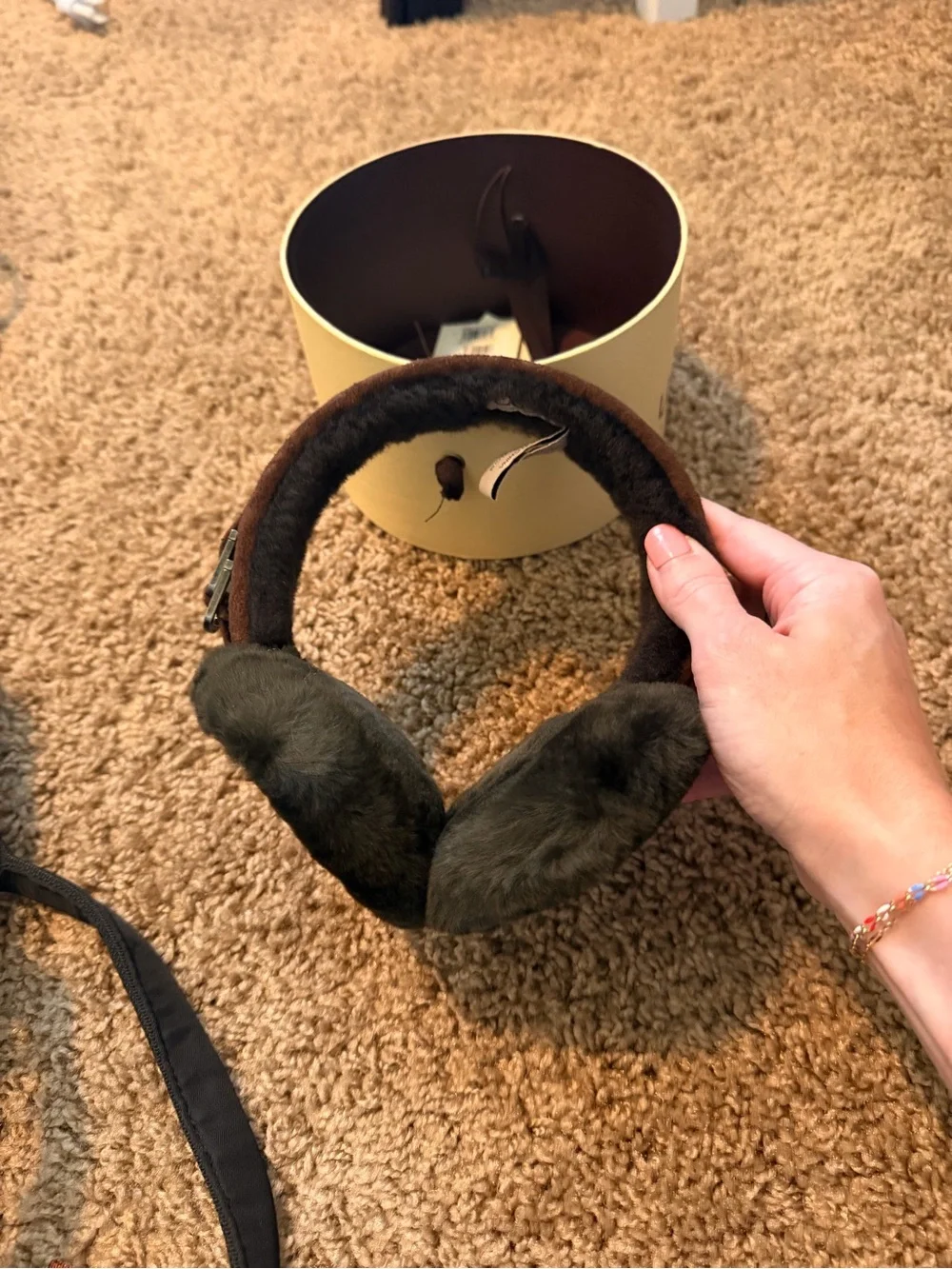 UGG Dark Brown Earmuffs – Brand New in Box